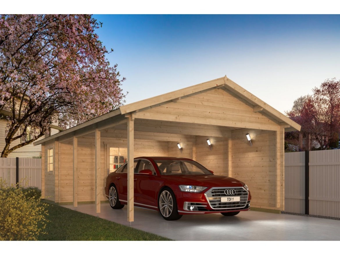 Tuindeco Ever Carport/Storage | 44mm | impregnated grey