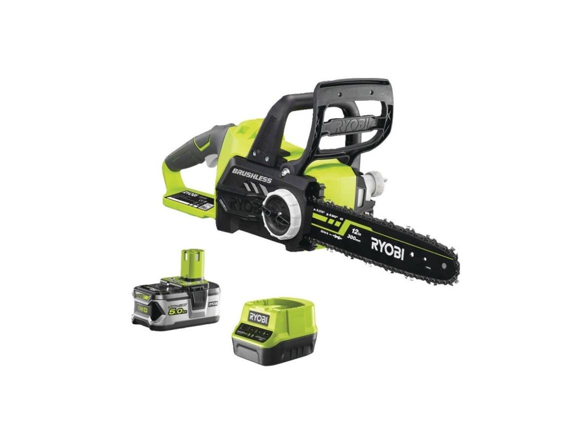 18 V-os akkus láncfűrész + 5 Ah-s akkumulátor + ONE+ töltő Ryobi RYOBI RCS18X3050F
