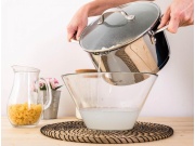 G21 Sada nádobí  Gourmet Miracle s cedníkem, 4 díly, nerez/greblon