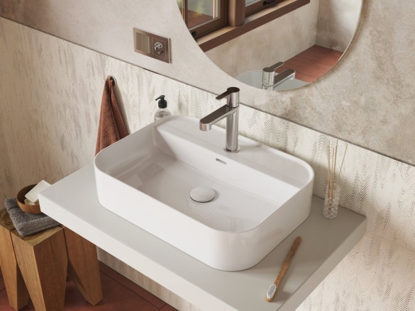 Ravak Umyvadlová pileta pevná Flat, keramická, černá matná