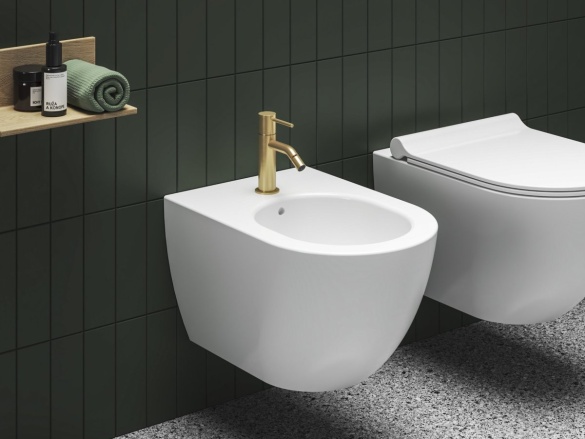 Ravak ES 056.60RGB Bidetová stojánková baterie 154 mm bez výpusti, Rose Gold Brushed