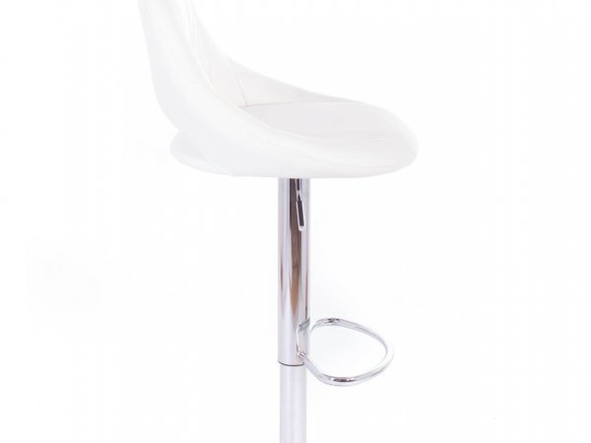 G21 Barová židle  Aletra koženková, prošívaná white