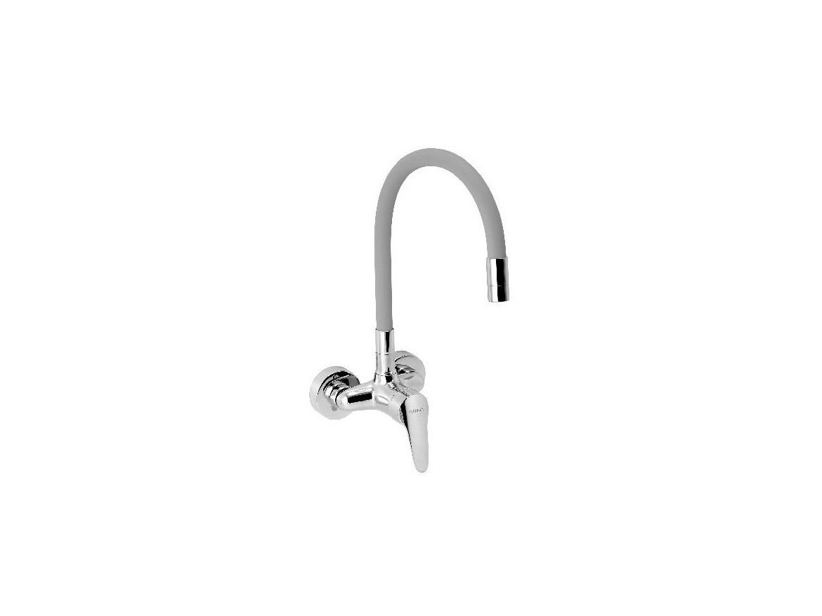 Novaservis Dřezová baterie Ferro 100 mm, stříbrnošedá/chrom, nástěnná,  94484,0S