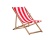Fortus Zahradní lehátko klasik - červenobílé pruhy