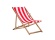 Fortus Zahradní lehátko klasik - červenobílé pruhy