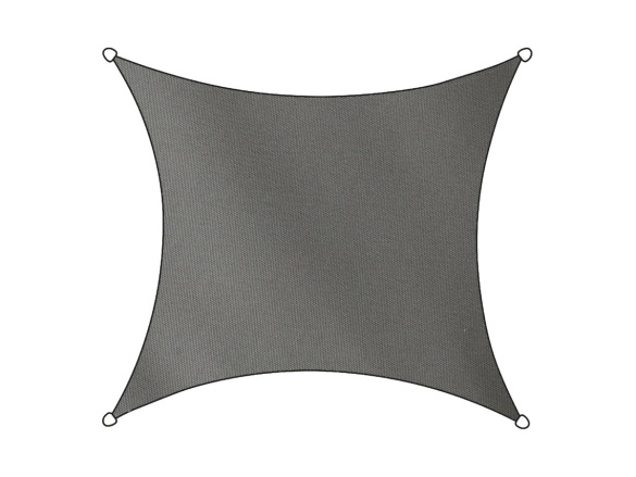 Stínící plachta COMO čtvercová antracitová 5x5m