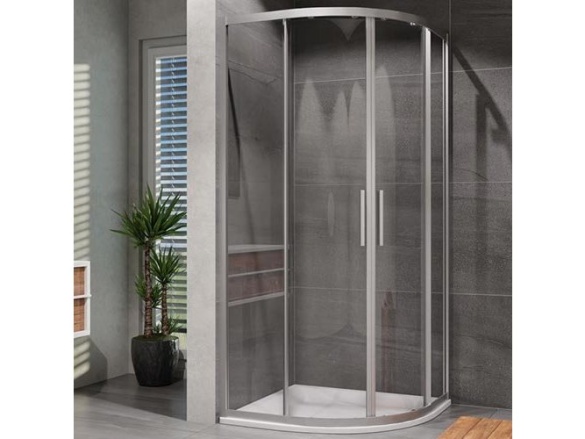 Lansanit Sprchový kout Vati 90 x 90 cm, sklo čiré, profil aluchrom, čtvrtkruh,  QR99-190-C