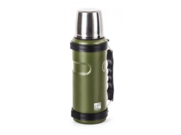 G21 Termoláhev  na pití, 1000 ml, khaki zelená s rukojetí