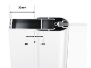 Ravak CSDL2 100, biela matná+transparent