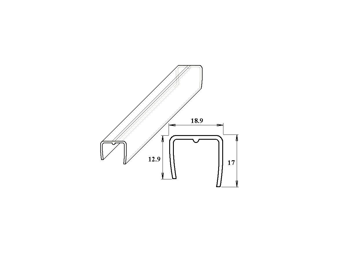 Ukončovací U-profil Lanit Plast
