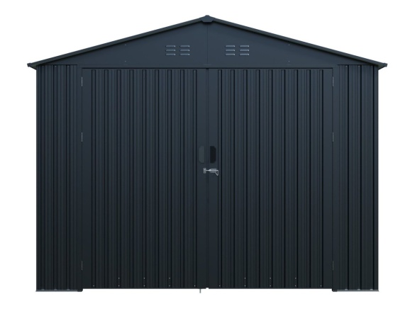 Kovová garáž 3 x 6 m se sedlovou střechou Antracit Riwall PRO RMCG 20x10 Anthracite