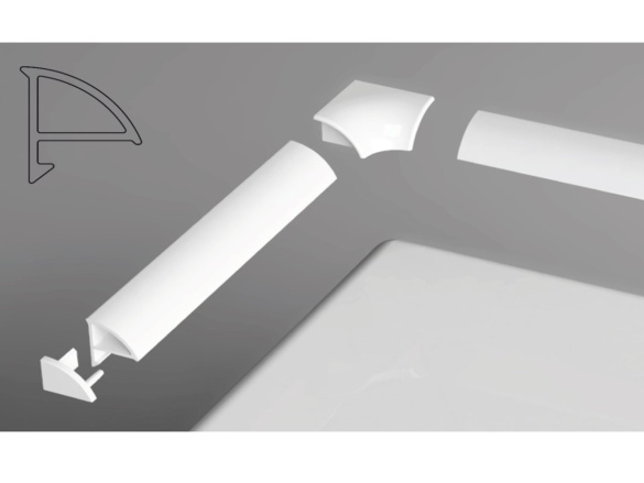 Ravak Sada pro krycí lištu 1,1, bílá