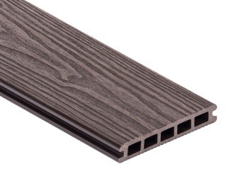 Terasové dosky G21 –  Terasová doska 2,5 x 14,8 x 400 cm, Dark Wood, WPC