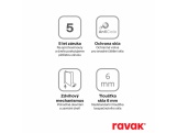 Ravak SMSD2 100 B-L, lesk/chrom+transparent