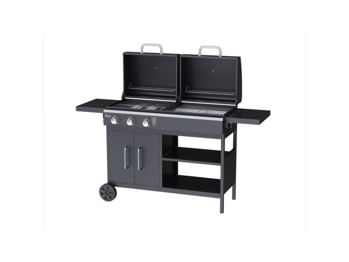 Hybridní gril  na plyn i dřevěné uhlí Activa Combo III