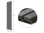 G21 Akustický panel  270x60,5x2,1 cm, tmavě šedý dub