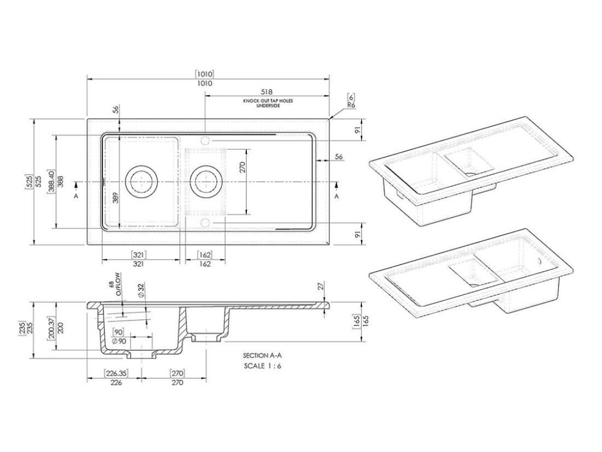 Kuchyňské dřezy Reginox Modena 1000.10
