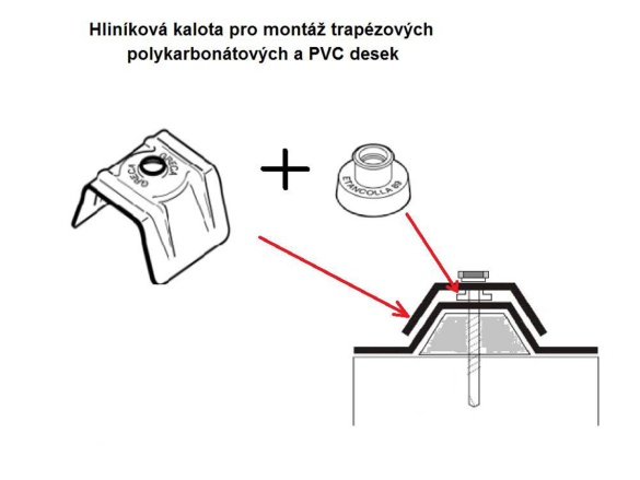 Pripevňovacia kalota Palram Připevňovací kalota