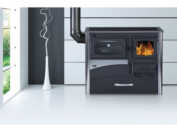 Sporák na tuhá paliva Abc Concept 2 Air 12kW INOX