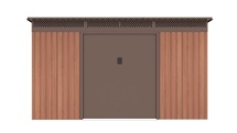 Lemezből készült kerti ház G21 GRAH 1132 - 340 x 333 cm, hnědý