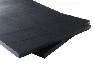 Röchling tömör táblák –  Röchling POM-C 1000 mm x 620 mm x 70 mm, černá