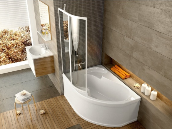 Ravak VSK2 Rosa 150 L, bílá+transparent