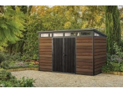 Plastový zahradní domek Keter Signature 11x7 Walnut, s podlahou