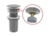 Alcadrain Umyvadlová výpusť 5/4", chrom, click-clack, velká zátka,  A392C