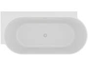 Ravak Vana Freedom Corner II Tec 175x86 L, volně stojící, Alabaster Pink/bílá, krytka odtoku bílá/černá/chrom