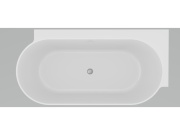 Ravak Vana Freedom Corner II Tec 175x86 P, volně stojící, bílá, krytka odtoku bílá/černá/chrom