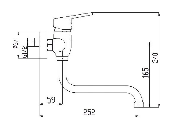 Novaservis Dřezová umyvadlová baterie TITANIA IRIS, 150 mm, chrom, nástěnná, s příslušenstvím,  94470/T,0