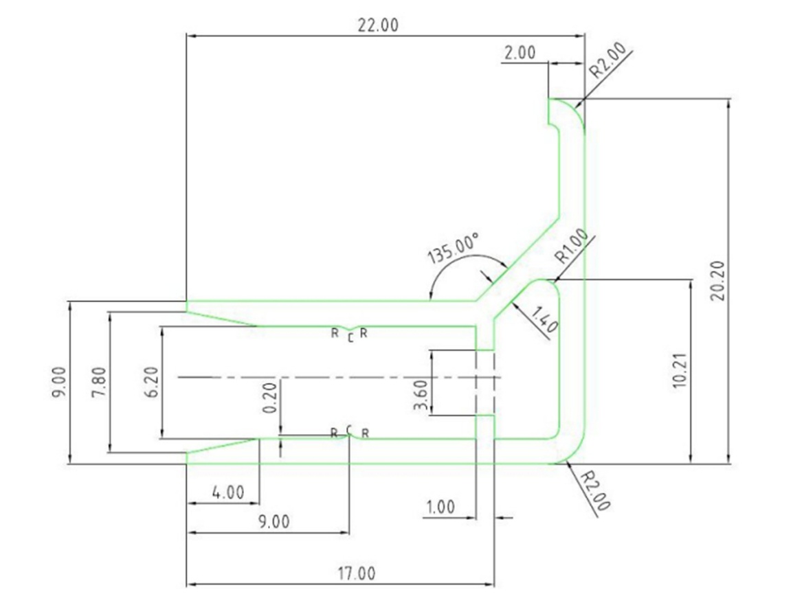 Ukončovací lišta Covestro ALU-U elox s okapničkou 6 mm