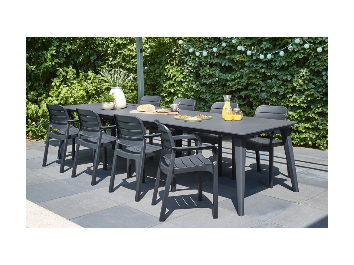 Keter Jídelní stůl  Lima - 313 x 98 x 74 cm - grafitový