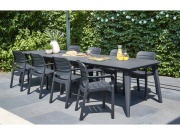 Keter Jídelní stůl  Lima - 313 x 98 x 74 cm - grafitový