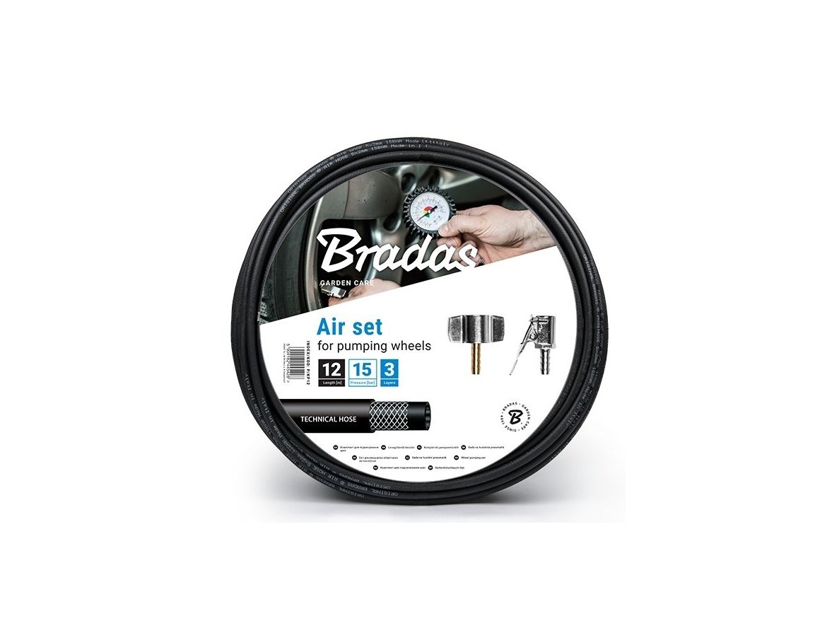Bradas Komplet sada na huštění pneumatik Bradas 12 m
