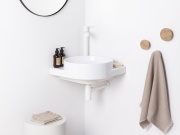 Ravak Umyvadlo Yard 45 C, s otvorem pro baterii, bez přepadu, antracit