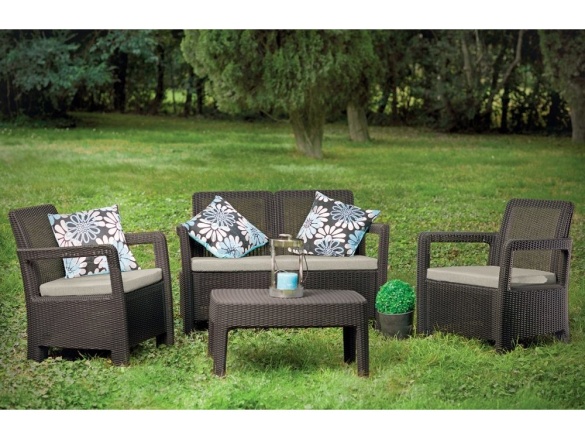 Keter Zahradní set  TARIFA Lounge set - hnědá / béžová