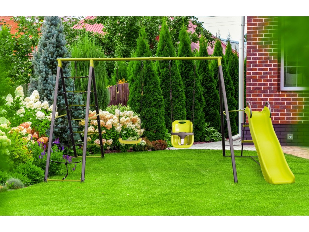 G21 Zahradní houpačka  Tacoma 2 se skluzavkou