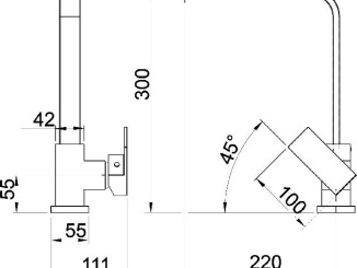 Vodovodné batérie – Novaservis Dřezová baterie Nobless Edge, granit/černý, stojánková, 36713,GRB