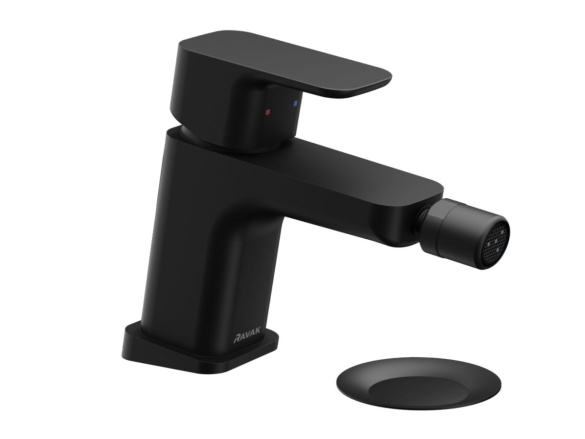 Ravak TD F 055.20BLM Bidetová batéria 145 mm s odtokovou armatúrou ClickClack, čierna matná