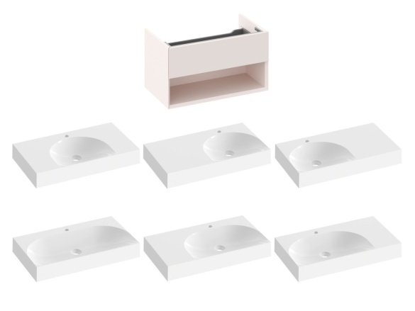 Ravak SD Lite 80 skrinka pod umývadlo Alabaster Pink