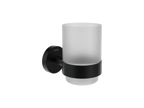 Ravak KN 210.20BLM Držák se skleničkou, černá matná