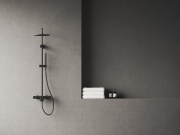 Ravak SG 098.20BL Sprchový sloup netermostatický, posuvný, se sprchovým setem, černá matná