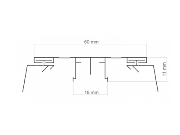 Prítlačná lišta Gutta Guttaprofil ALU-UNI