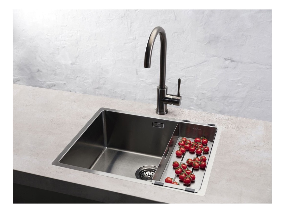 Kuchyňské dřezy Reginox SET Miami 500 Gun metal + baterie Cano + příslušenství