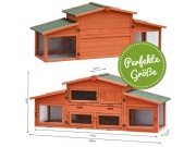 Scobax Dřevěná králíkárna PRACHATICE, 1800x620x720 mm