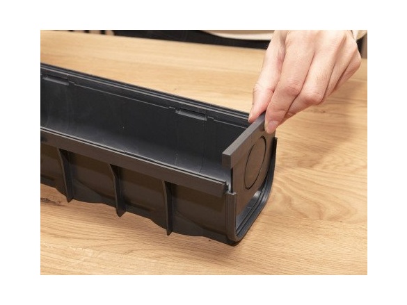 Covernit Plastový odtokový žlab A15 s pozinkovanou mříží (set 3 ks)