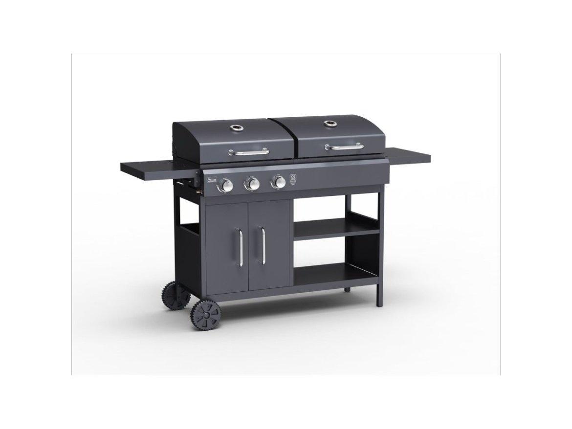 Hybridní gril  na plyn i dřevěné uhlí Activa Combo III