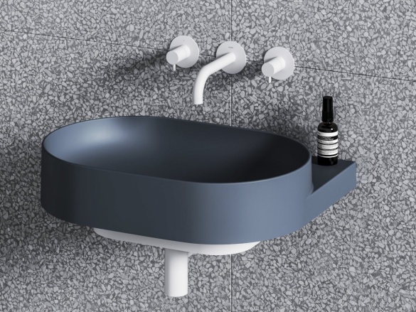 Ravak Umývadlo Yard 60, bez otvoru pre batériu, bez prepadu, Smoke Grey