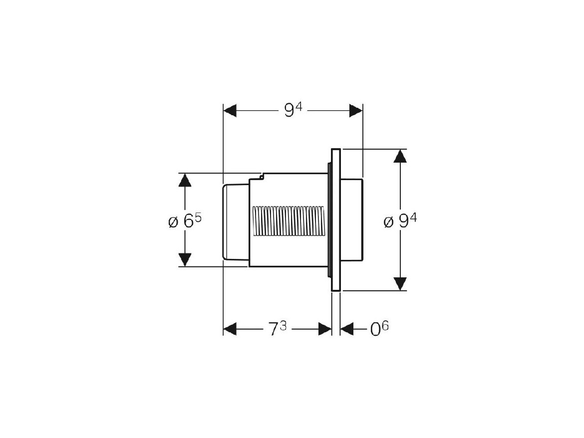 Geberit Dálkové ovládání GEBERIT typ 01 alpská bílá, vyvýšené 116.044.11.1